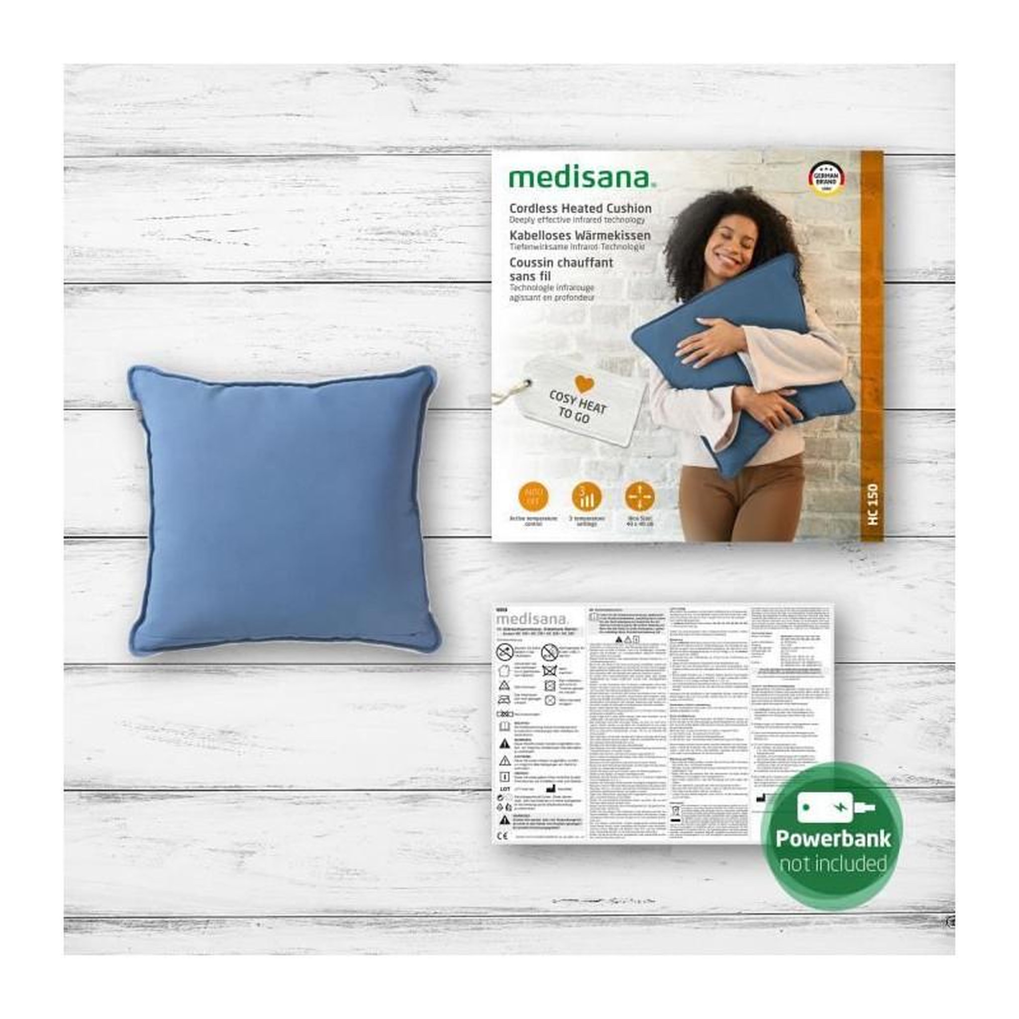 Voir la diapositive 6 : Medisana Coussin chauffant sans fil - MEDISANA - HC 250 - 10 W - Vert