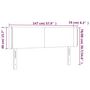 Voir la diapositive 6 : VIDAXL Tete de lit avec oreilles Creme 147x16x78/88 cm Tissu
