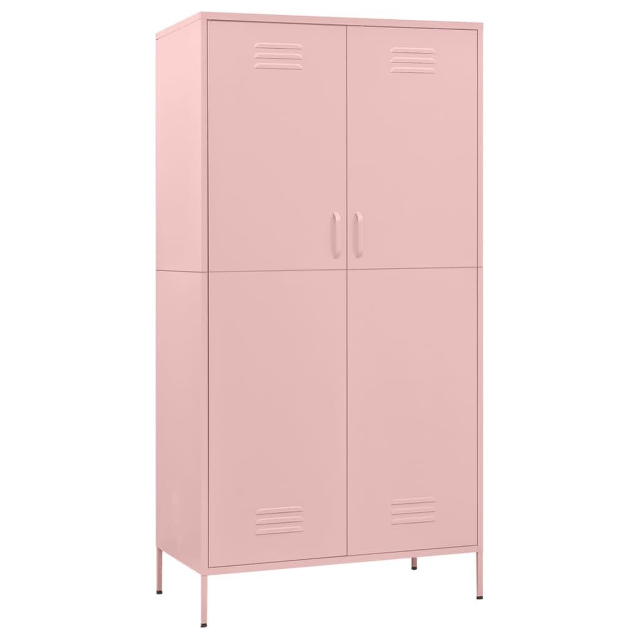Voir la diapositive 2 : VIDAXL Garde-robe Rose 90x50x180 cm Acier
