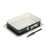 DR.OETKER Moule à charnière rectangulaire en acier émaillé avec spatule Dr. Oetker Exclusive