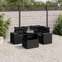 Voir la diapositive 1 : VIDAXL Salon de jardin 5 pcs avec coussins noir resine tressee