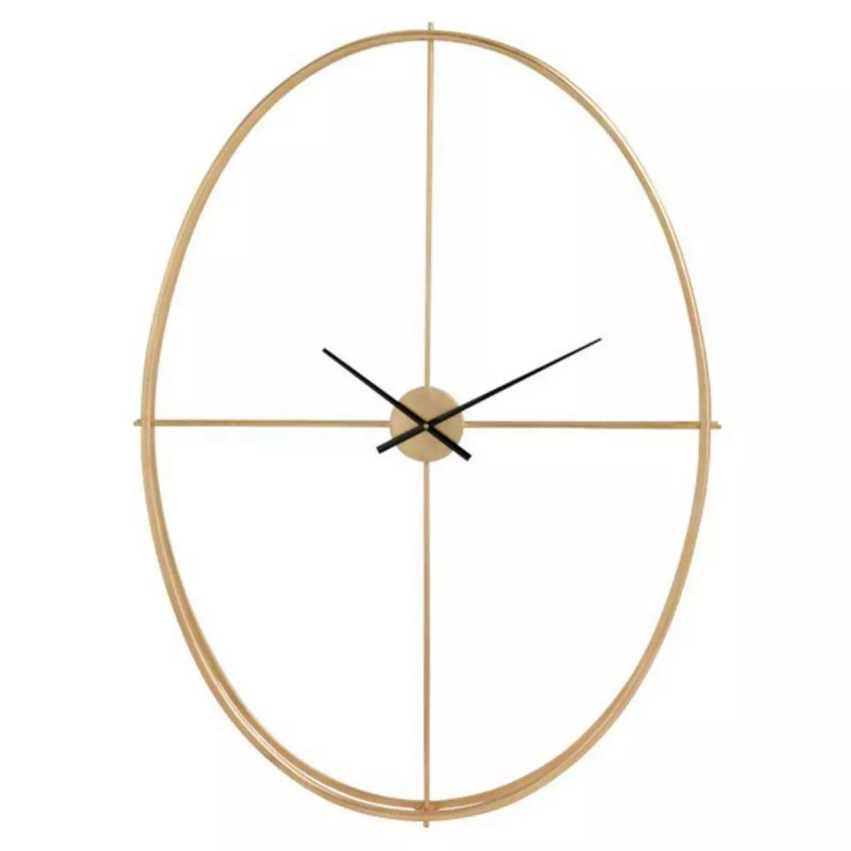 Paris Prix Horloge Design Ovale en Métal  Nio  125cm Or