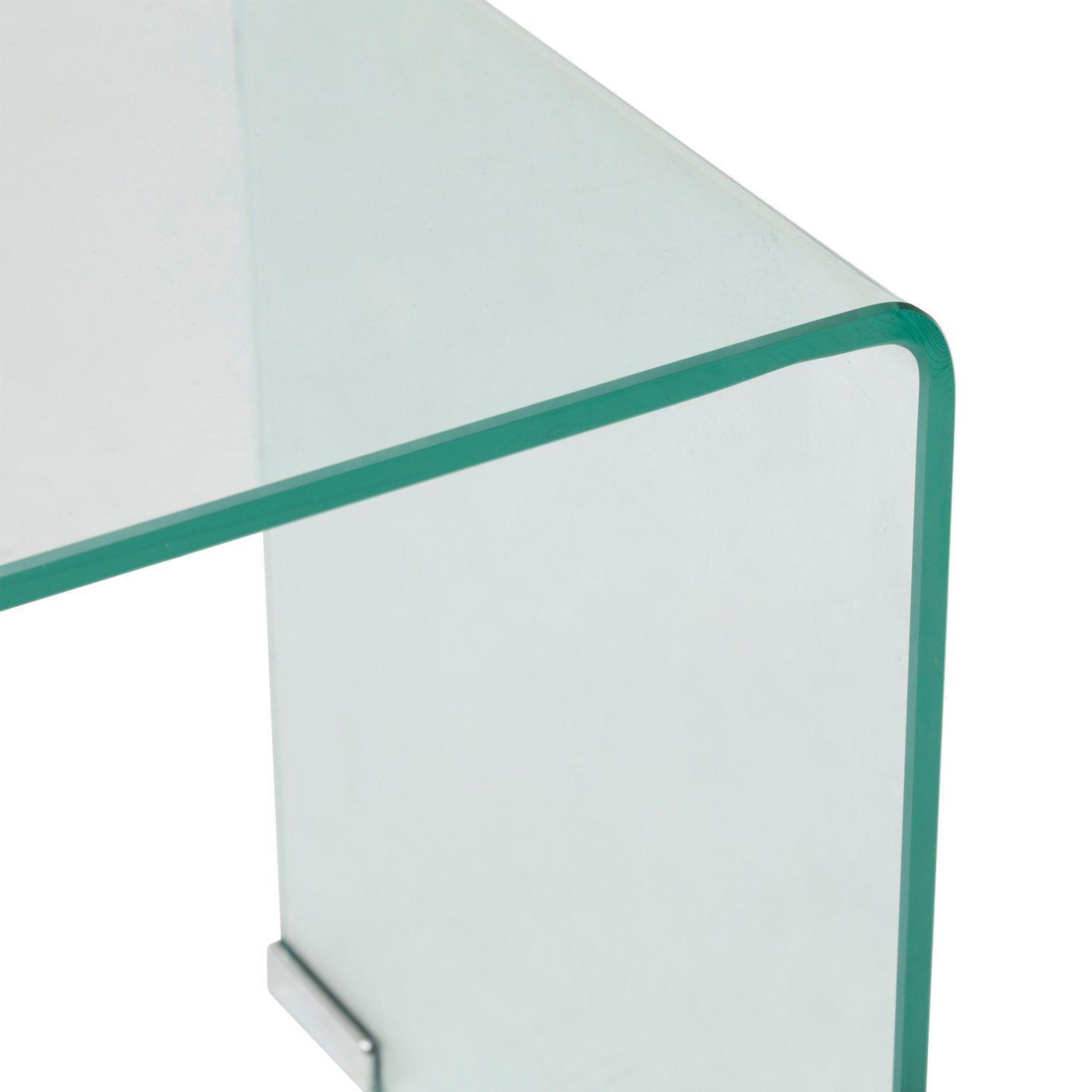 Voir la diapositive 4 : ATMOSPHERA Ensemble de 2 tables café gigognes en verre lenia - transparent