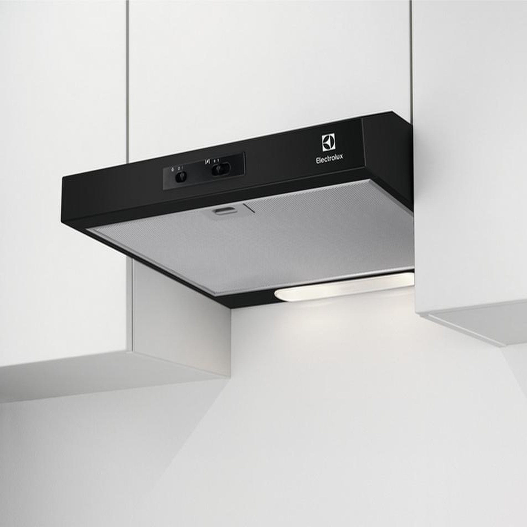 ELECTROLUX Hotte visière 60cm 272m3/h noir - efu216k