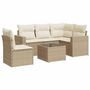 Voir la diapositive 2 : VIDAXL Salon de jardin avec coussins 6 pcs beige resine tressee