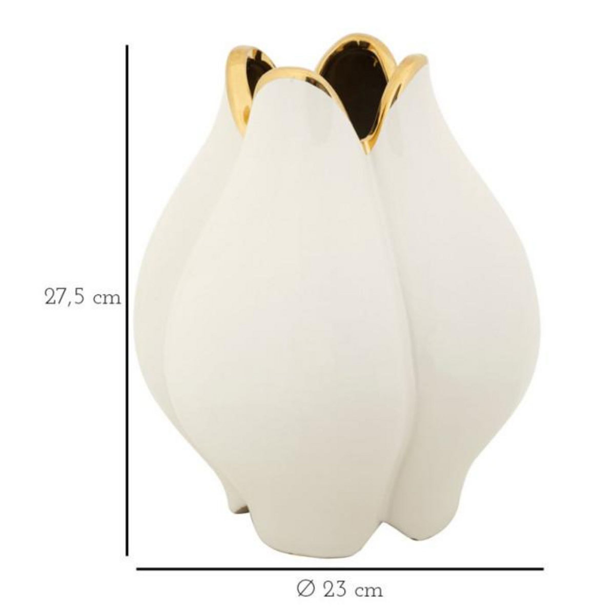 Paris Prix Vase Design en Céramique  Potter  27cm Blanc