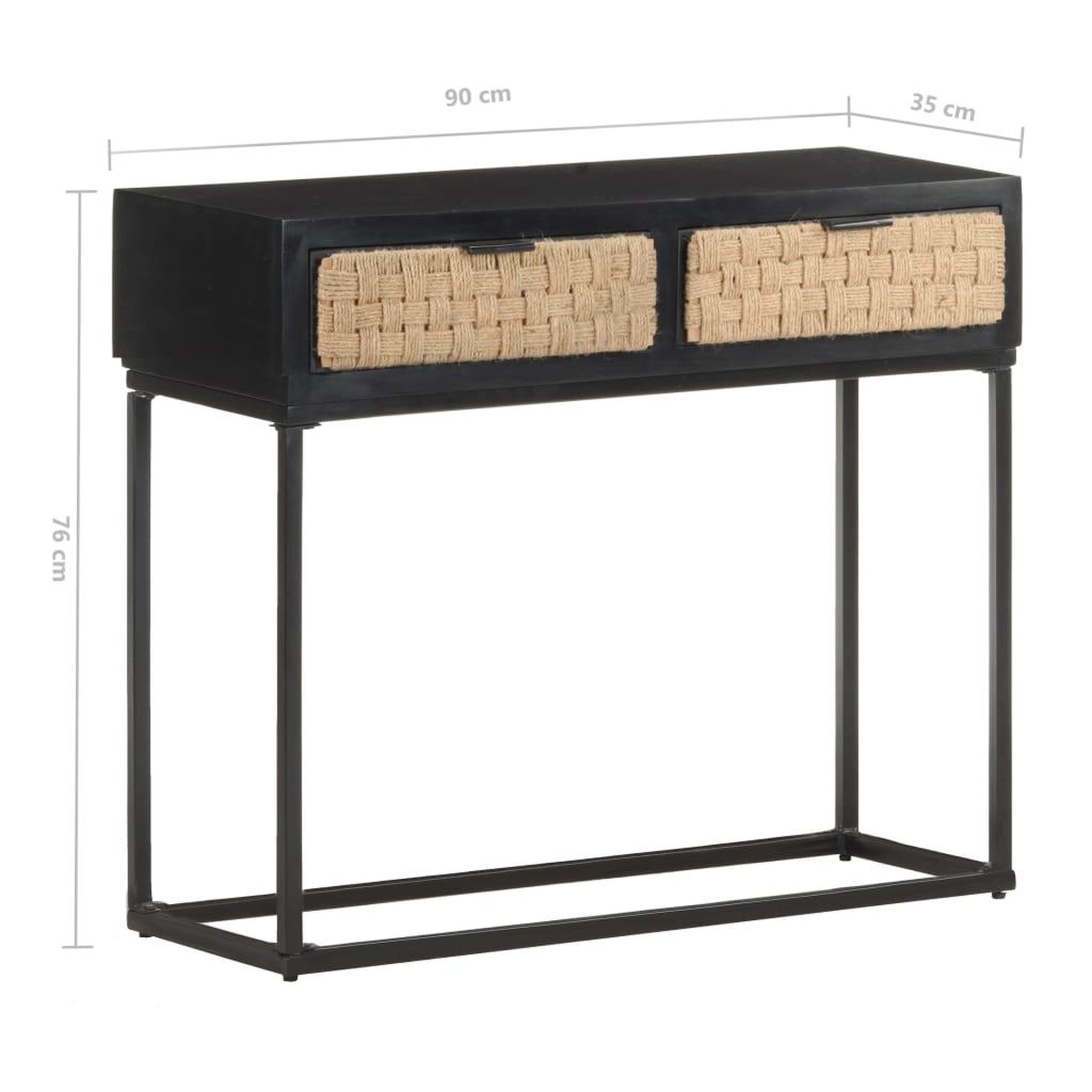 Voir la diapositive 6 : VIDAXL Table console 90x35x76 cm Bois de manguier massif