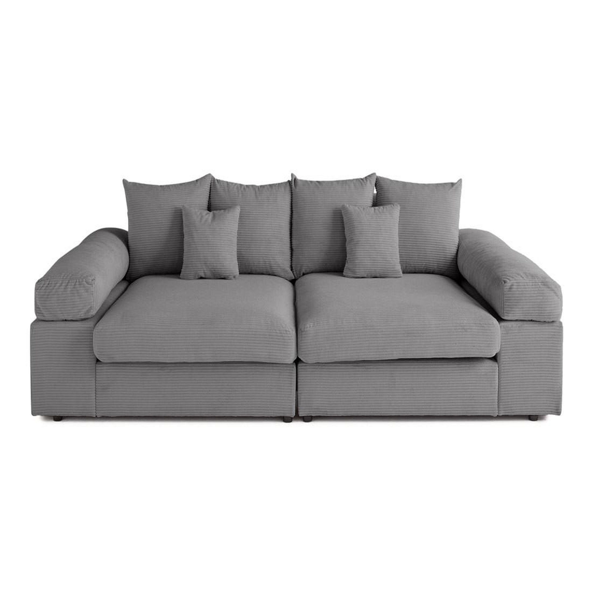 Voir la diapositive 1 : LISA DESIGN Aspen - canapé 4 places - assise profonde - velours côtelé