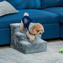 Voir la diapositive 2 : PAWHUT Escalier pour chien à 3 marches déhoussable lavable - 46 x 35 x 35 cm - gris