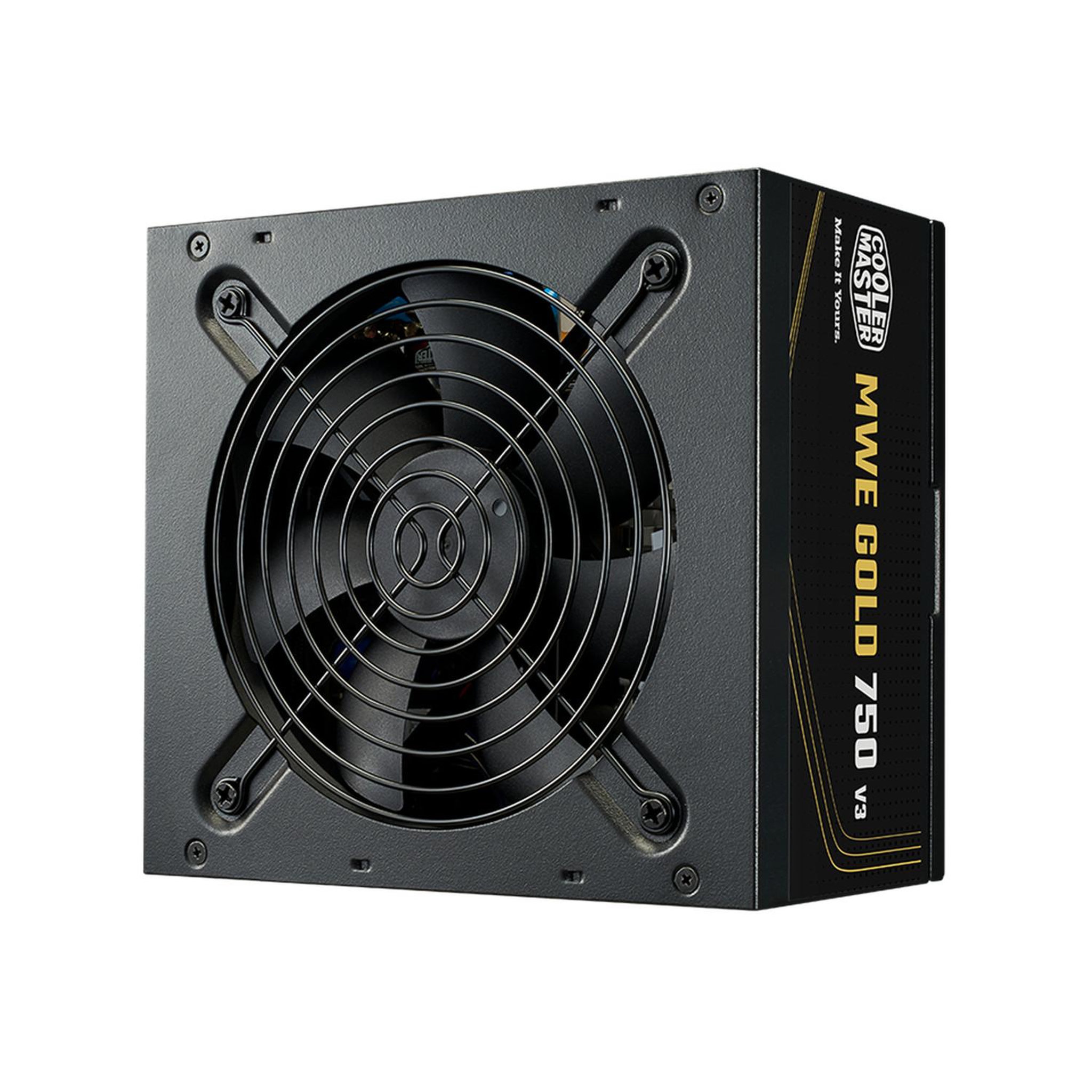 Voir la diapositive 2 : Cooler Master Cooler master mwe gold v3 atx 3.1 non-modular series unité d'alimentation d'énergie 750 w 24-pin atx noir