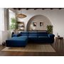Voir la diapositive 1 : BEST MOBILIER Pablo - canapé d'angle gauche - 6 places - convertible avec coffre et têtières réglables - en velours
