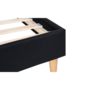 Voir la diapositive 3 : ID MARKET Lit double scandinave BALTA avec tête de lit et sommier 160 x 200 cm tissu noir