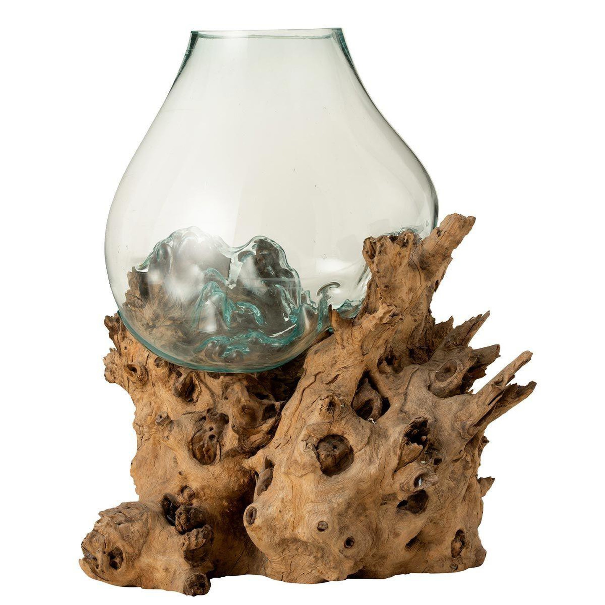J-LINE Vase sur pied design  gamal  50cm naturel