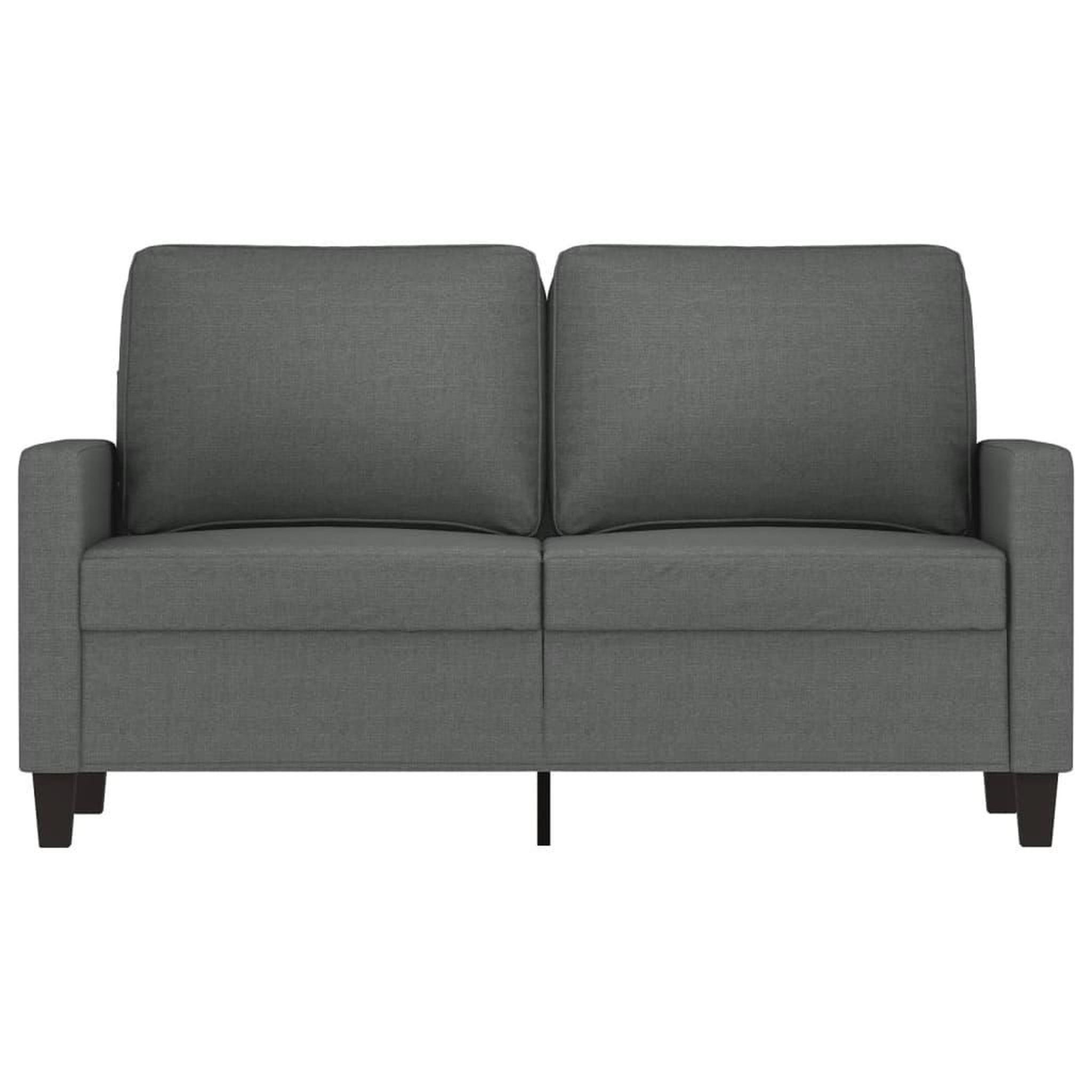 Voir la diapositive 3 : VIDAXL Canape a 2 places Gris fonce 120 cm Tissu