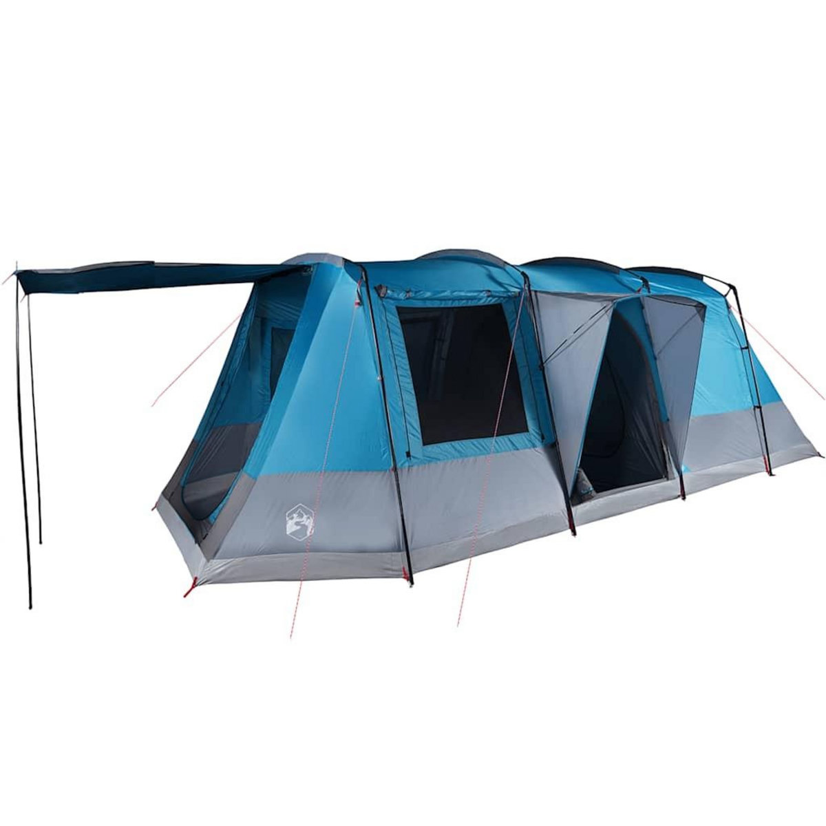 VIDAXL Tente de camping tunnel 4 personnes bleu impermeable
