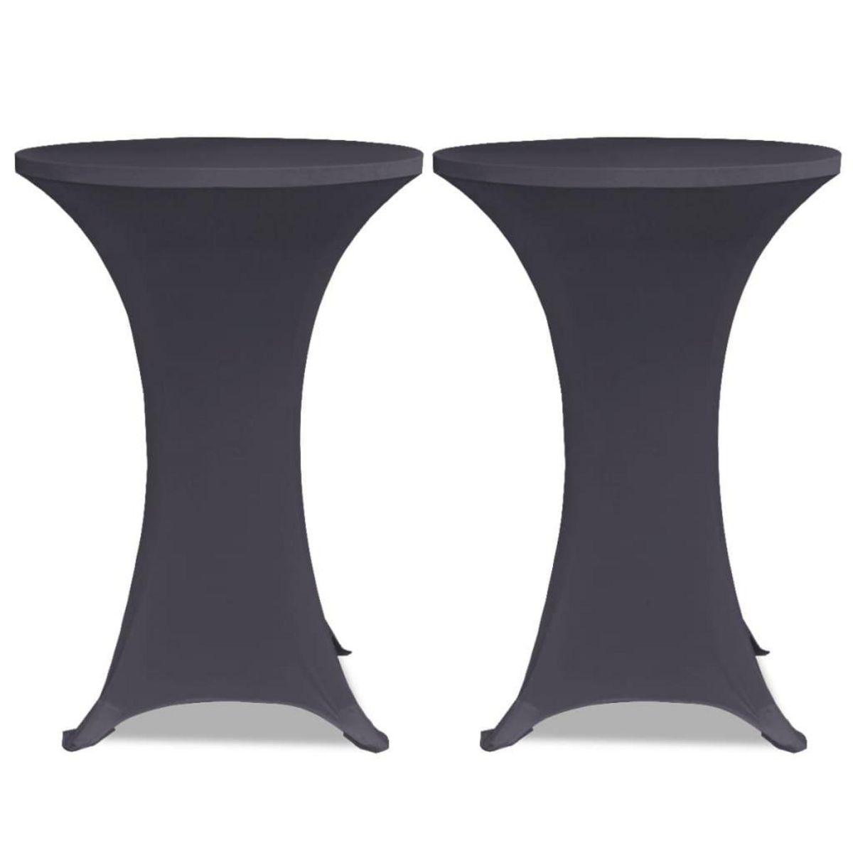 VIDAXL Housses de table extensible 4 pcs 80 cm Anthracite
