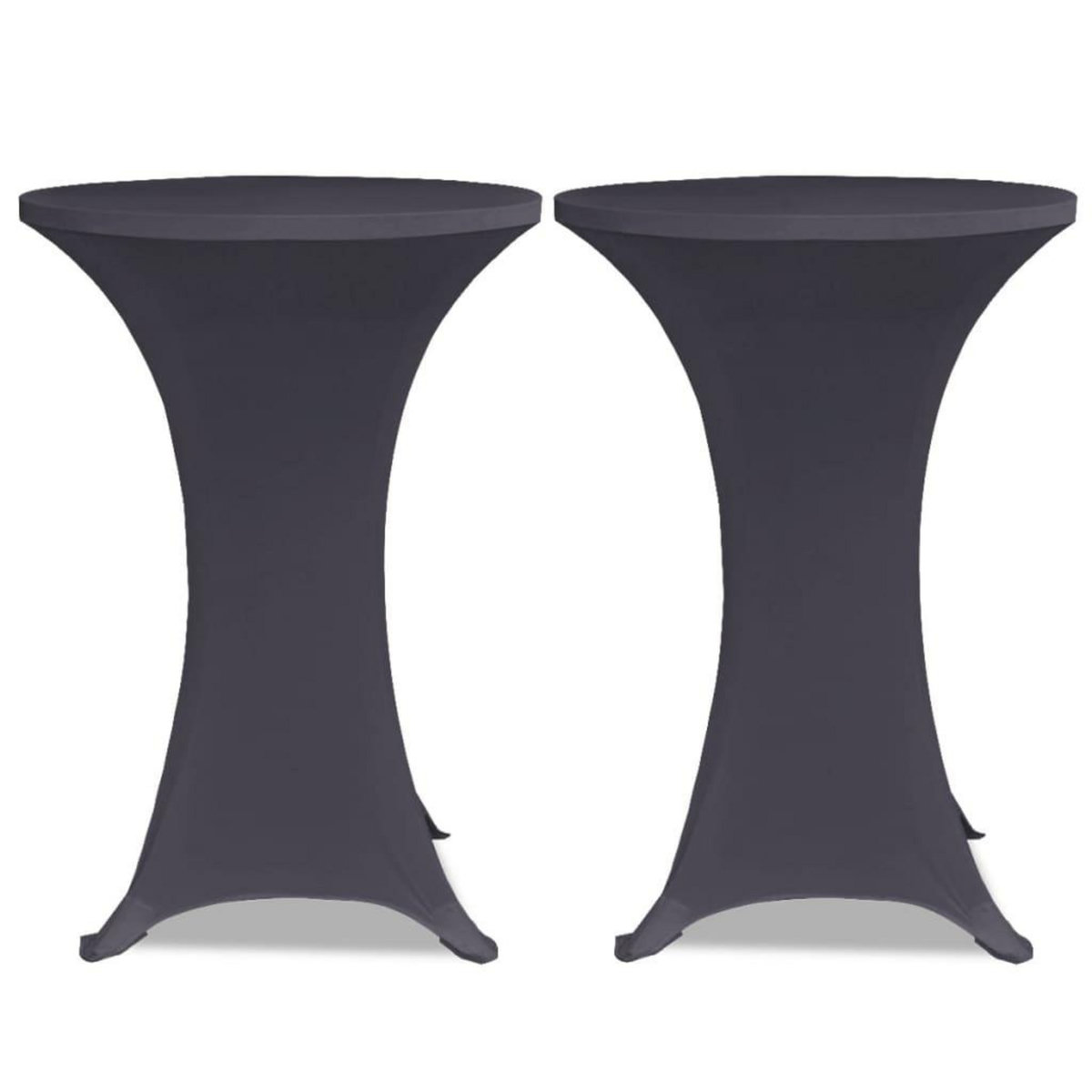 VIDAXL Housses de table extensible 4 pcs 80 cm Anthracite