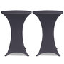 Voir la diapositive 3 : VIDAXL Housses de table extensible 4 pcs 80 cm Anthracite