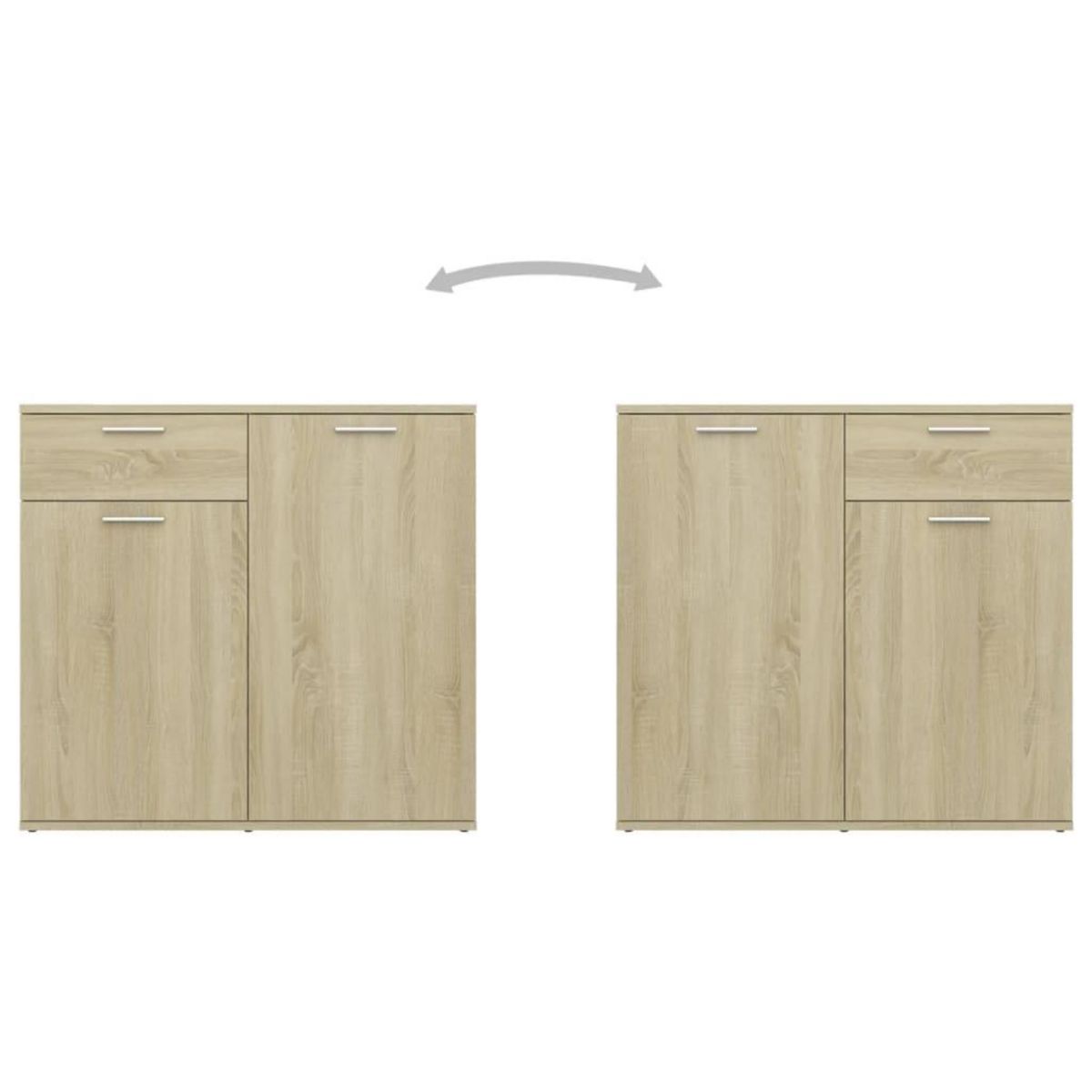 VIDAXL Buffet chene sonoma 80x36x75 cm bois d'ingenierie