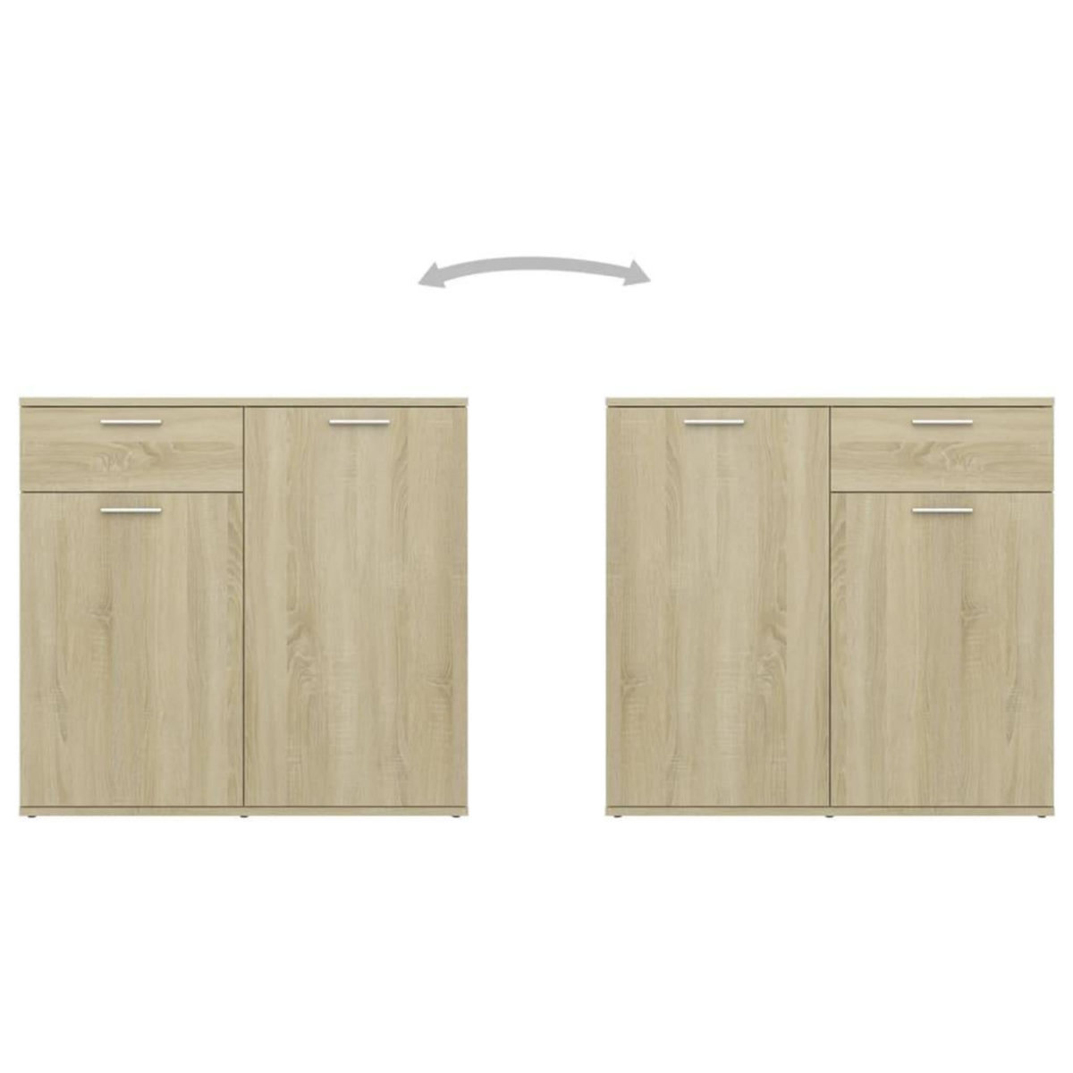 VIDAXL Buffet chene sonoma 80x36x75 cm bois d'ingenierie