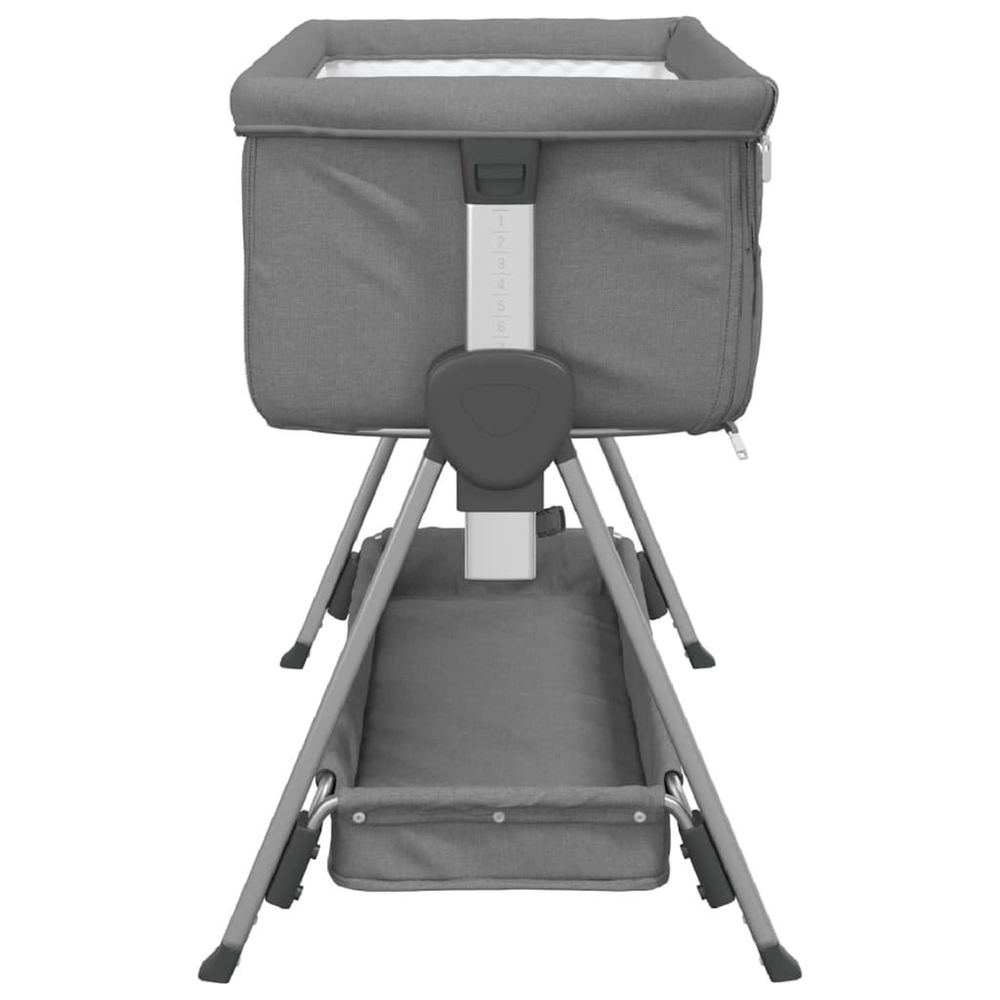 Voir la diapositive 5 : VIDAXL Lit pour bebe avec matelas Gris fonce Tissu de lin