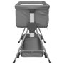 Voir la diapositive 5 : VIDAXL Lit pour bebe avec matelas Gris fonce Tissu de lin