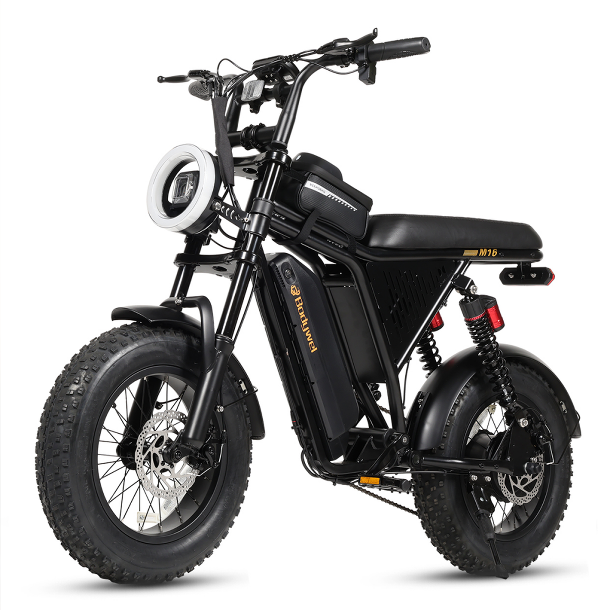 Voir la diapositive 2 : BODYWEL Vélo électrique rétro à gros pneus bodywel m16 pro