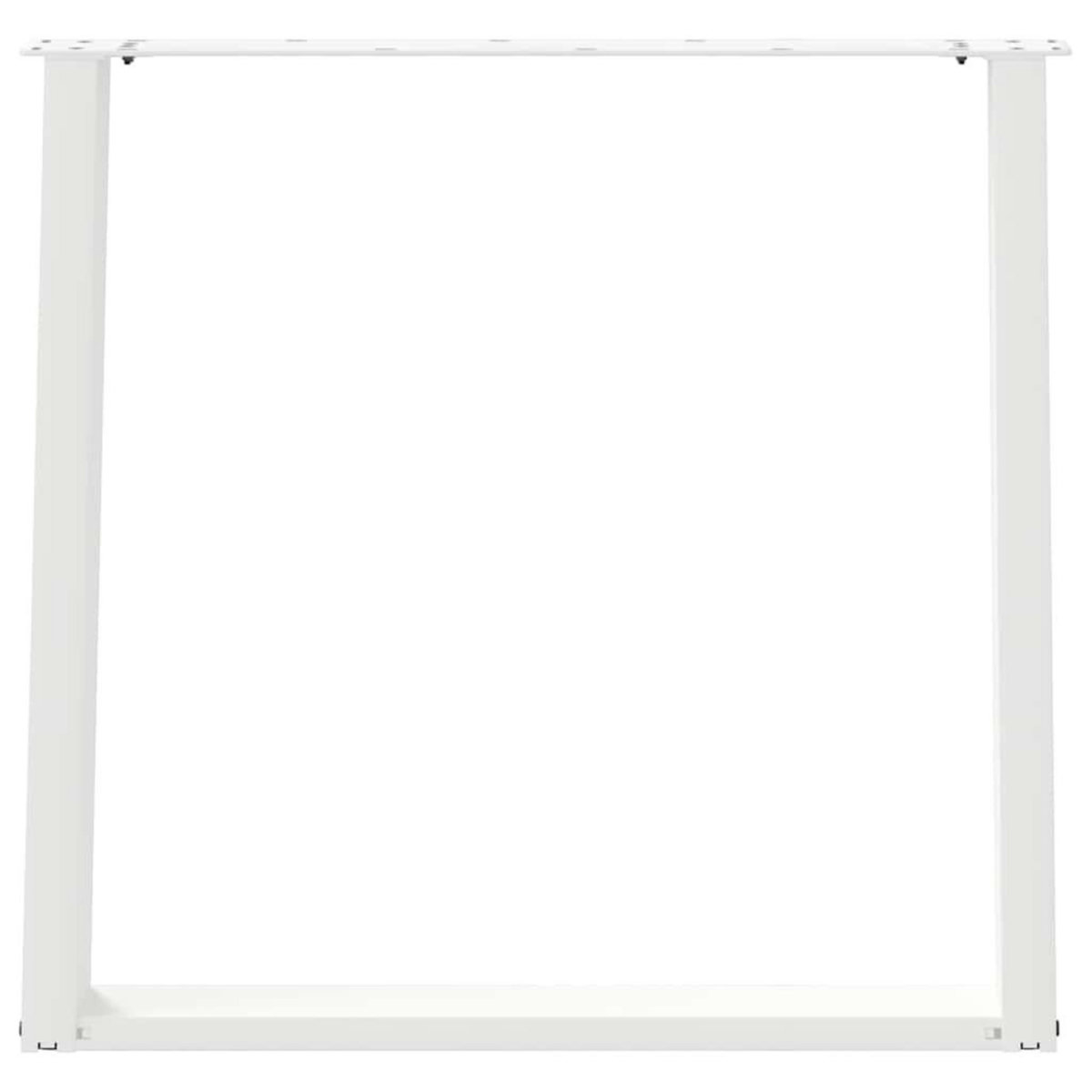 VIDAXL Pieds de table a manger forme de U 2 pcs blanc 80x(72-73) cm