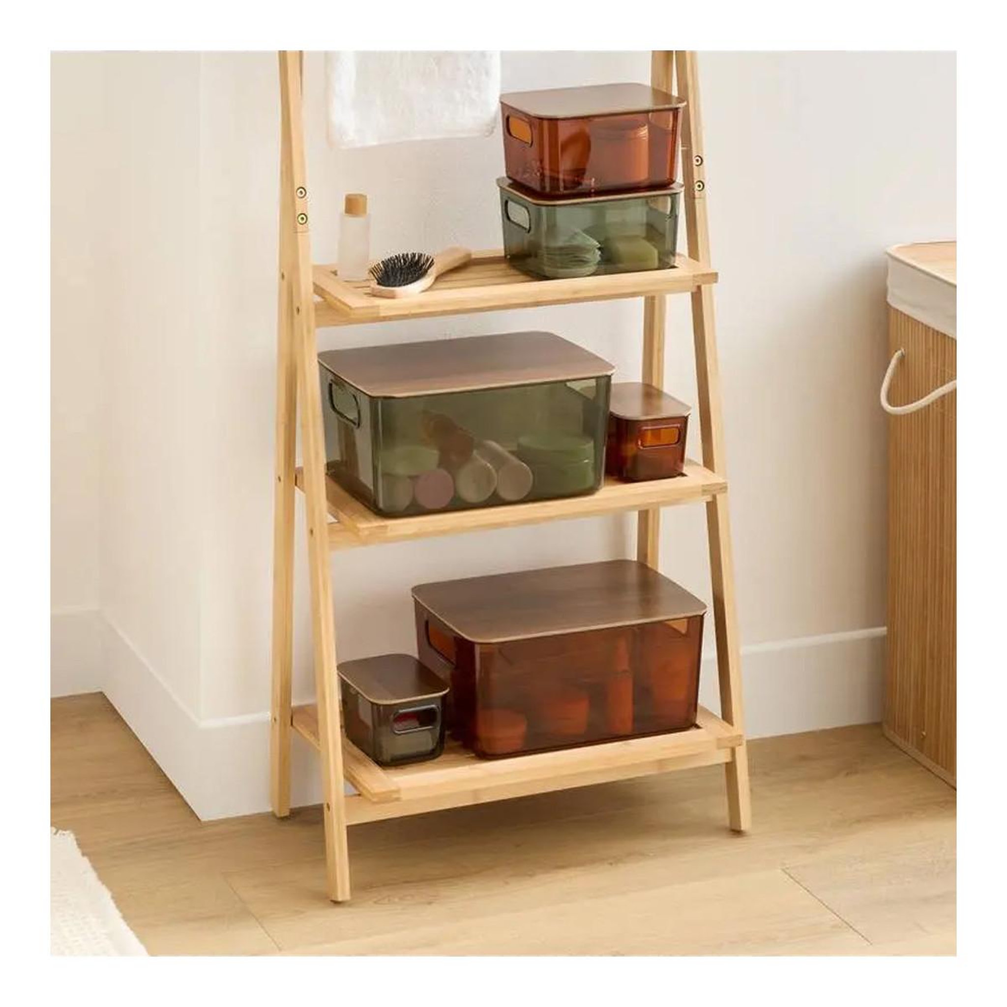 Voir la diapositive 6 : FIVE Boîte de Rangement Avec Couvercle  Lycia  14cm Acajou
