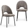 Voir la diapositive 1 : IDIMEX Lot de 2 chaises SERENA en tissu
