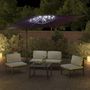 Voir la diapositive 3 : VIDAXL Parasol cantilever a LED Rouge Bordeaux 400x300 cm