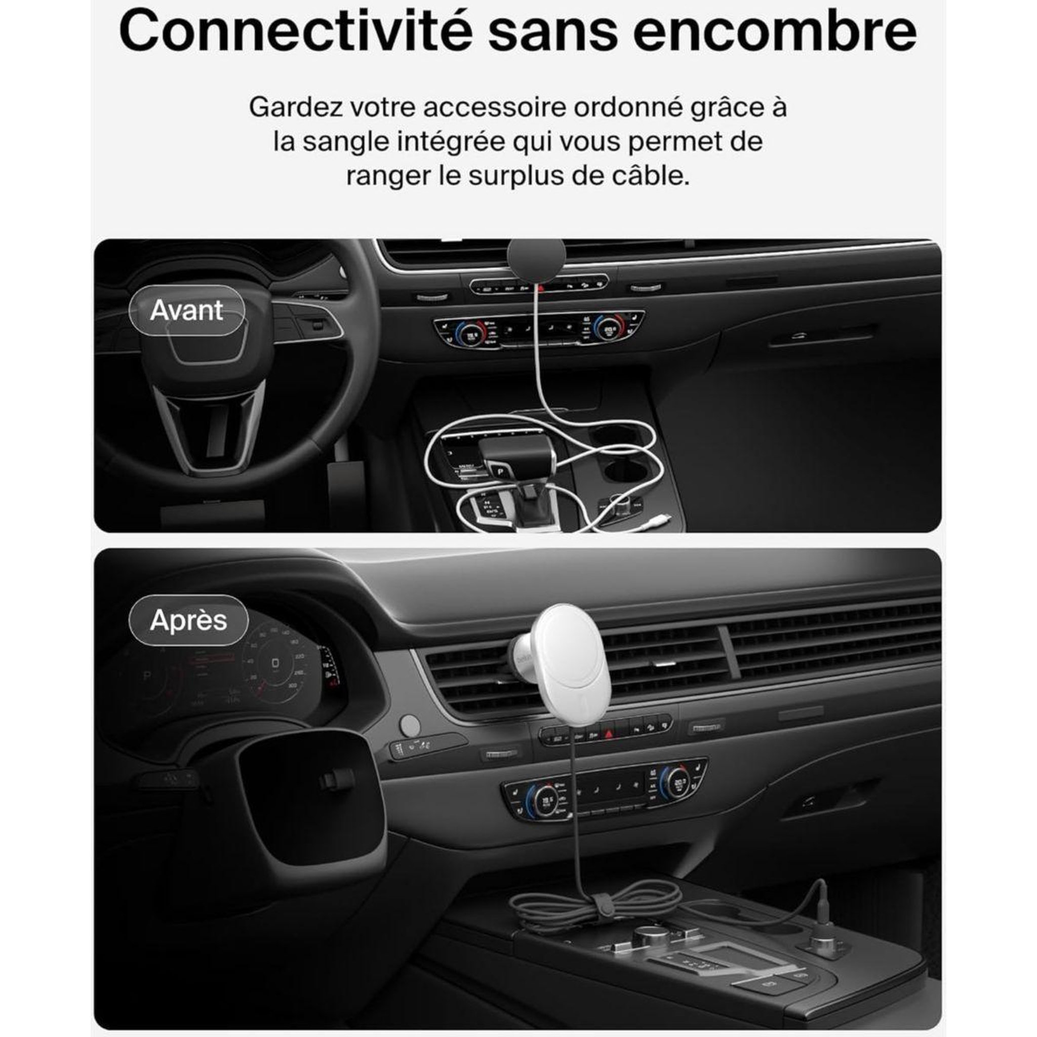 Voir la diapositive 4 : Belkin Support Voiture avec charge sans fil