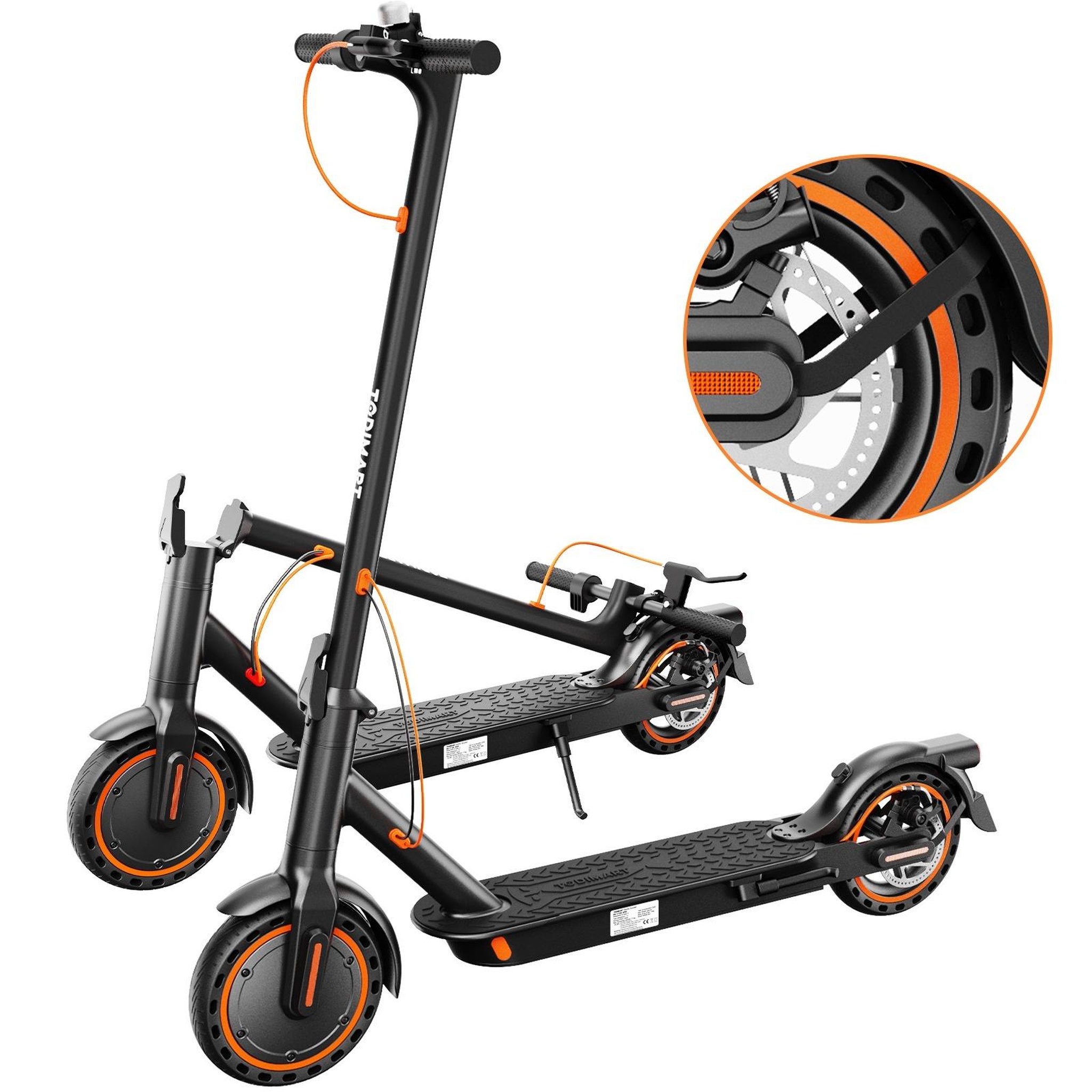 TODIMART Trottinette électrique pliable todimart t3, pneus pleins 8,5 , contrôle via application, noire