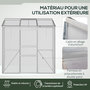 Voir la diapositive 4 : OUTSUNNY Serre adossée de jardin - 2 lucarnes, 2 portes coulissantes - 190 x 70 x 200 cm - alu polycarbonate transparent