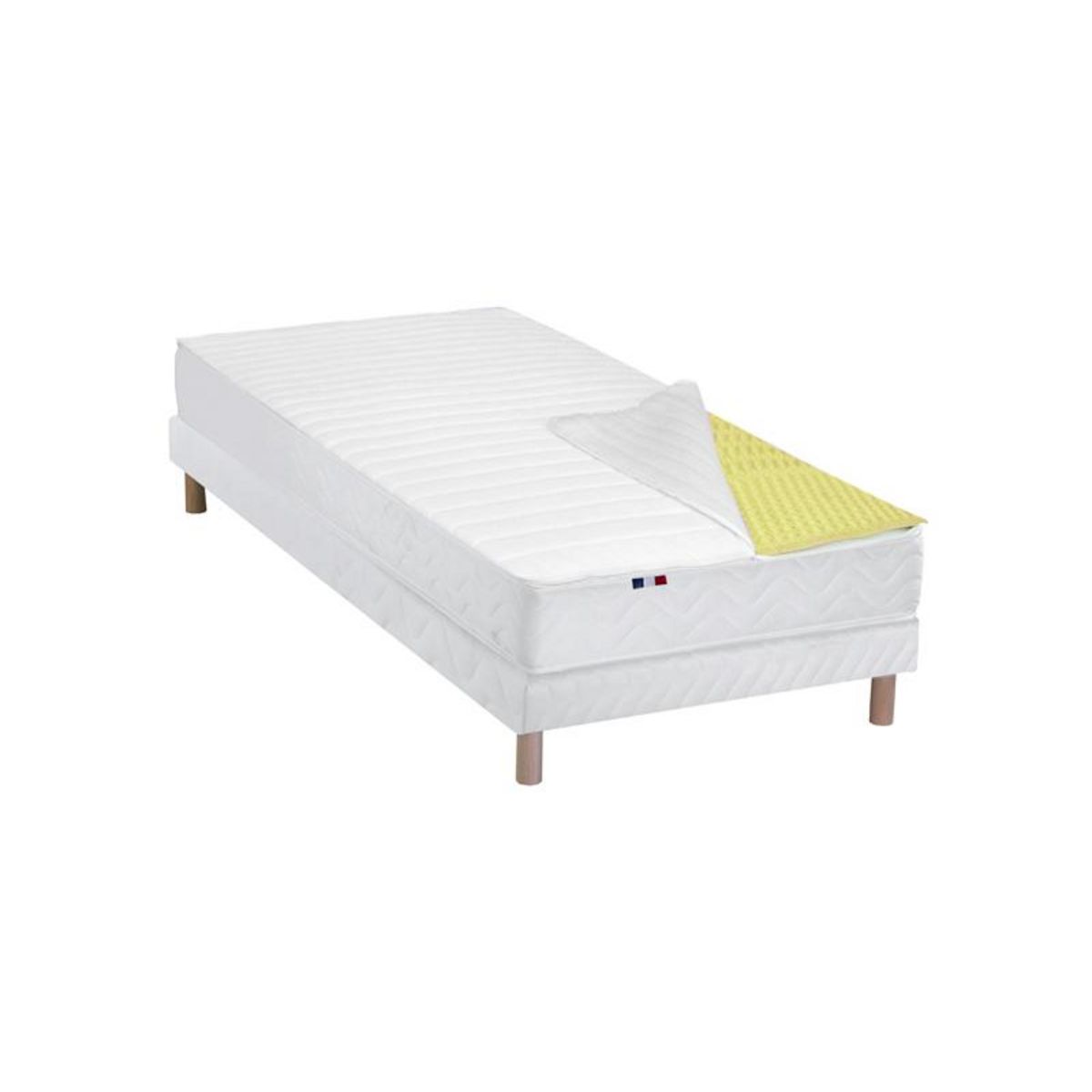 Surmatelas 7 zones Mousse Haute résilience 90x190 cm