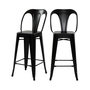 Voir la diapositive 1 : Rendez vous déco Lot de 2 chaises pour îlot central 67 cm en métal noir mat-Indus