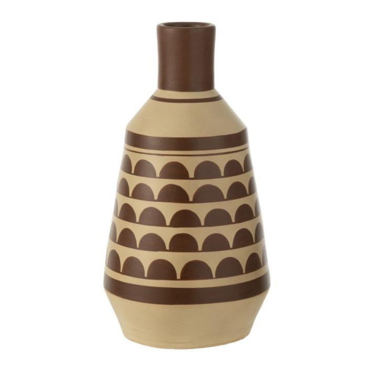 Paris Prix Vase Design Demi-Cercles  Jaisalmer  44cm Marron