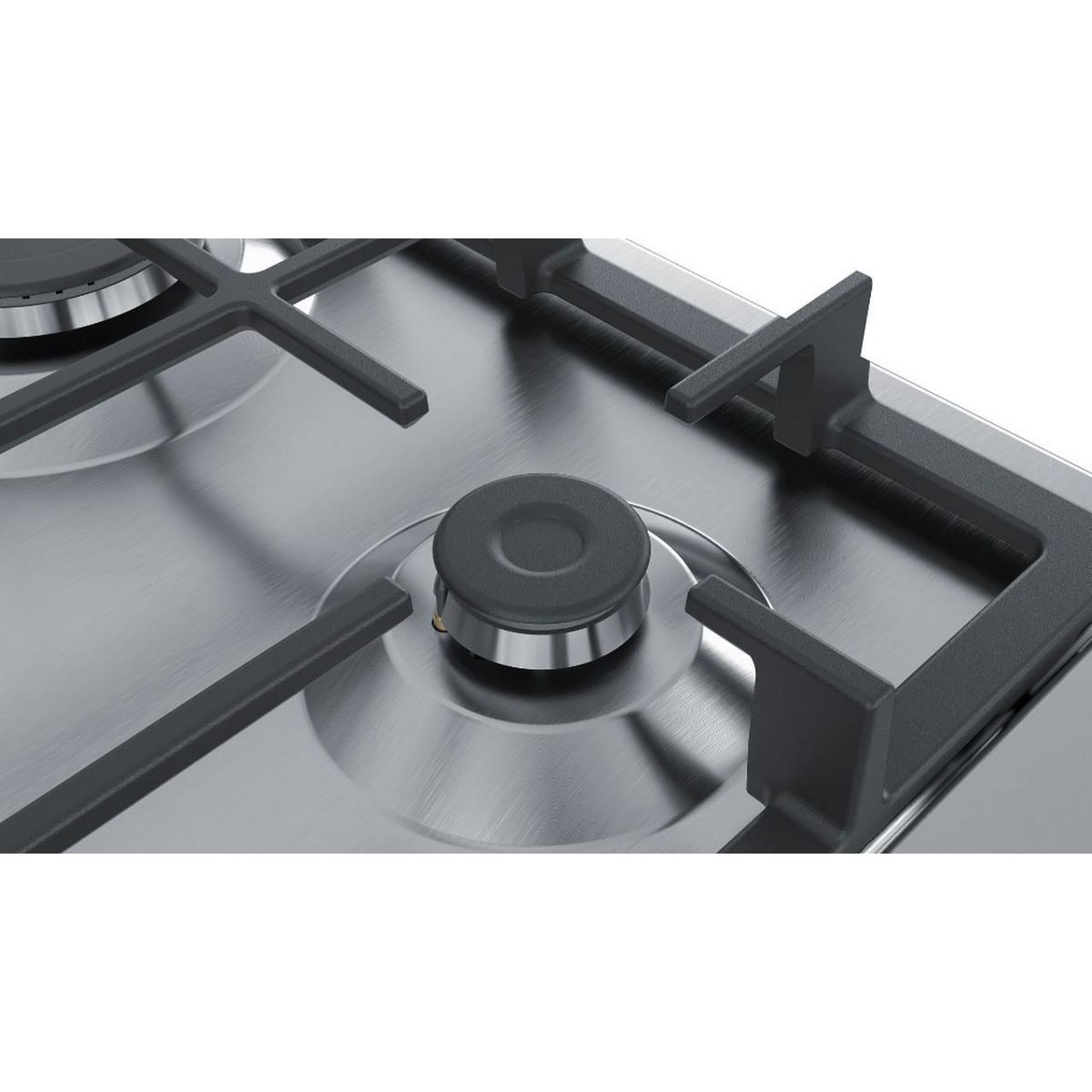 BOSCH Table de cuisson gaz 60cm 4 feux inox - pgp6b5b90