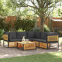 Voir la diapositive 1 : VIDAXL Salon de jardin avec coussins 6 pcs bois d'acacia solide