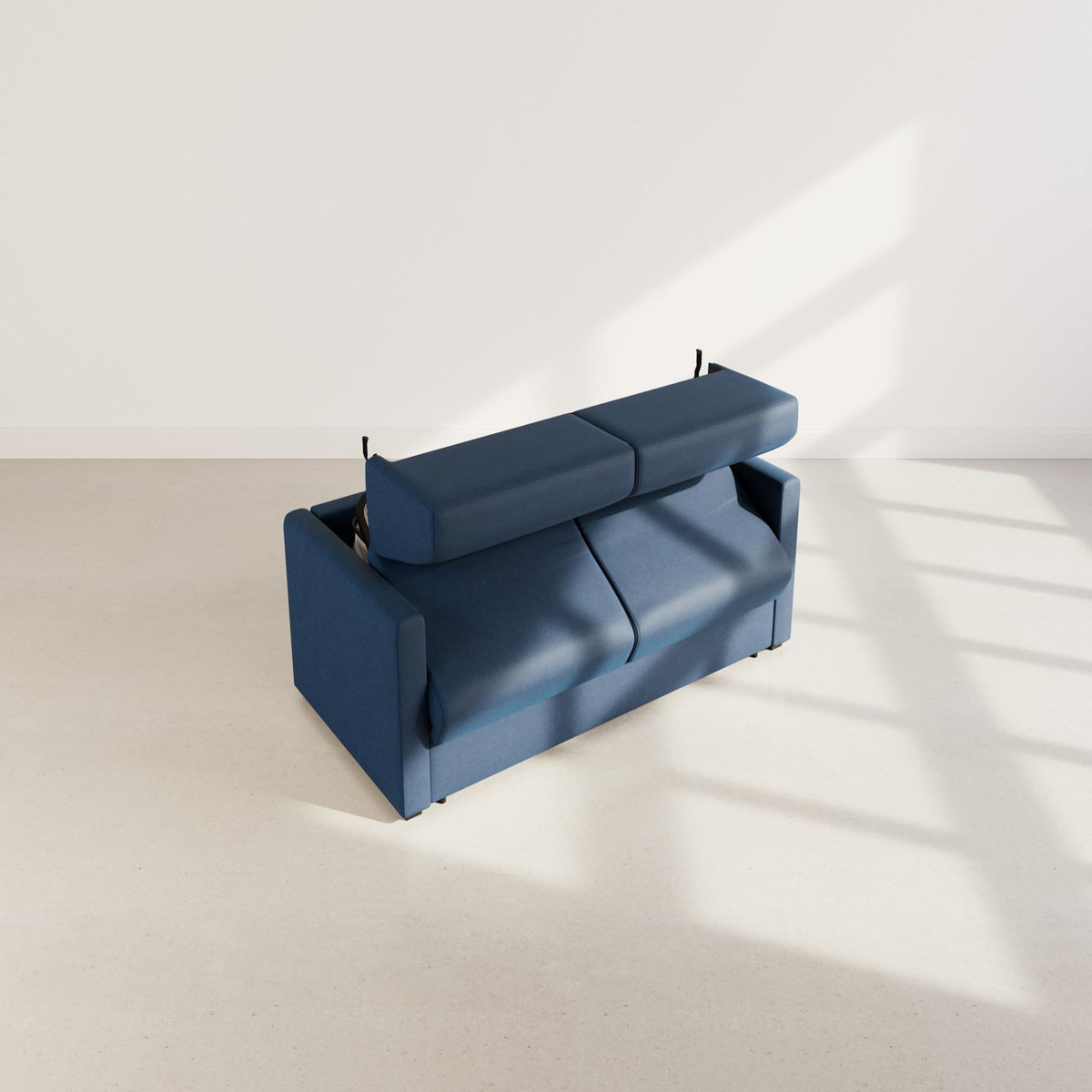 BEST MOBILIER Julia - canapé 3 places convertible express couchage quotidien 140 cm matelas 14 cm en tissu