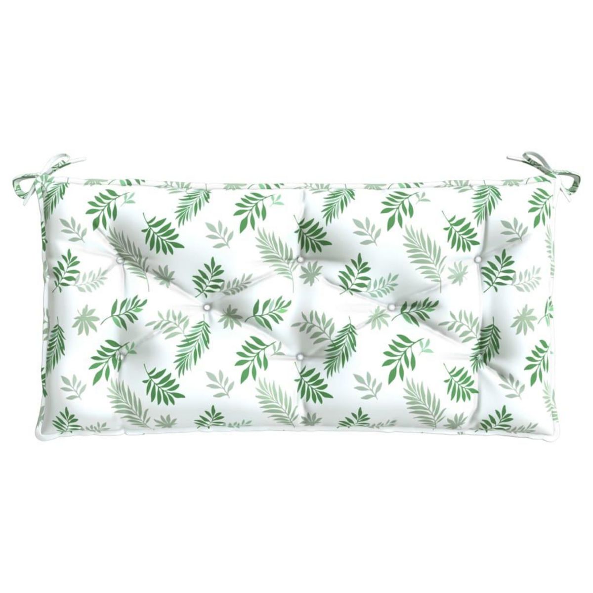 VIDAXL Coussin de banc de jardin motif de feuilles 100x50x7 cm