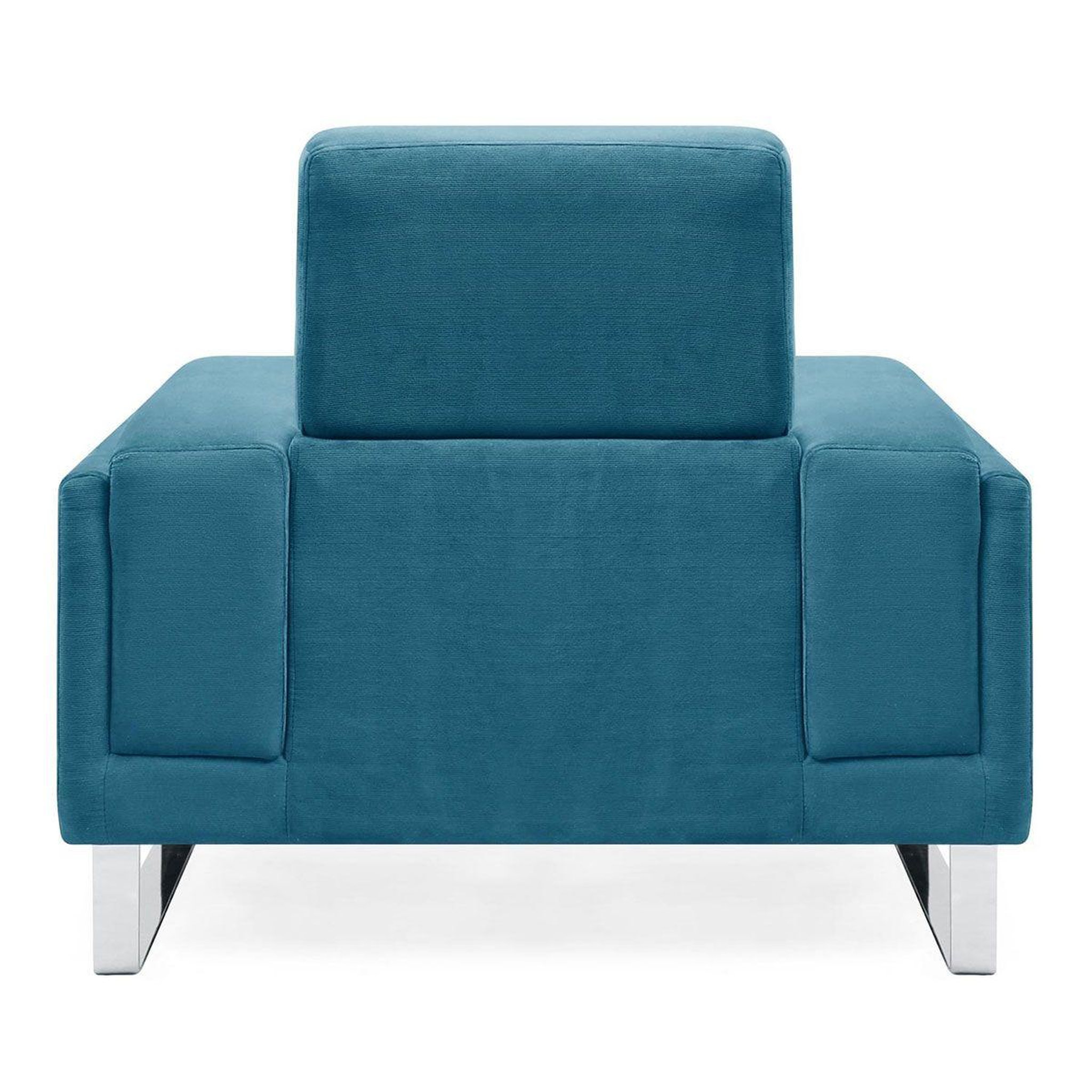 Voir la diapositive 6 : Paris Prix Fauteuil design en velours côtelé  ezekiel  104cm bleu