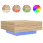 Voir la diapositive 2 : VIDAXL Table basse avec lumieres LED chene sonoma 80x80x31 cm