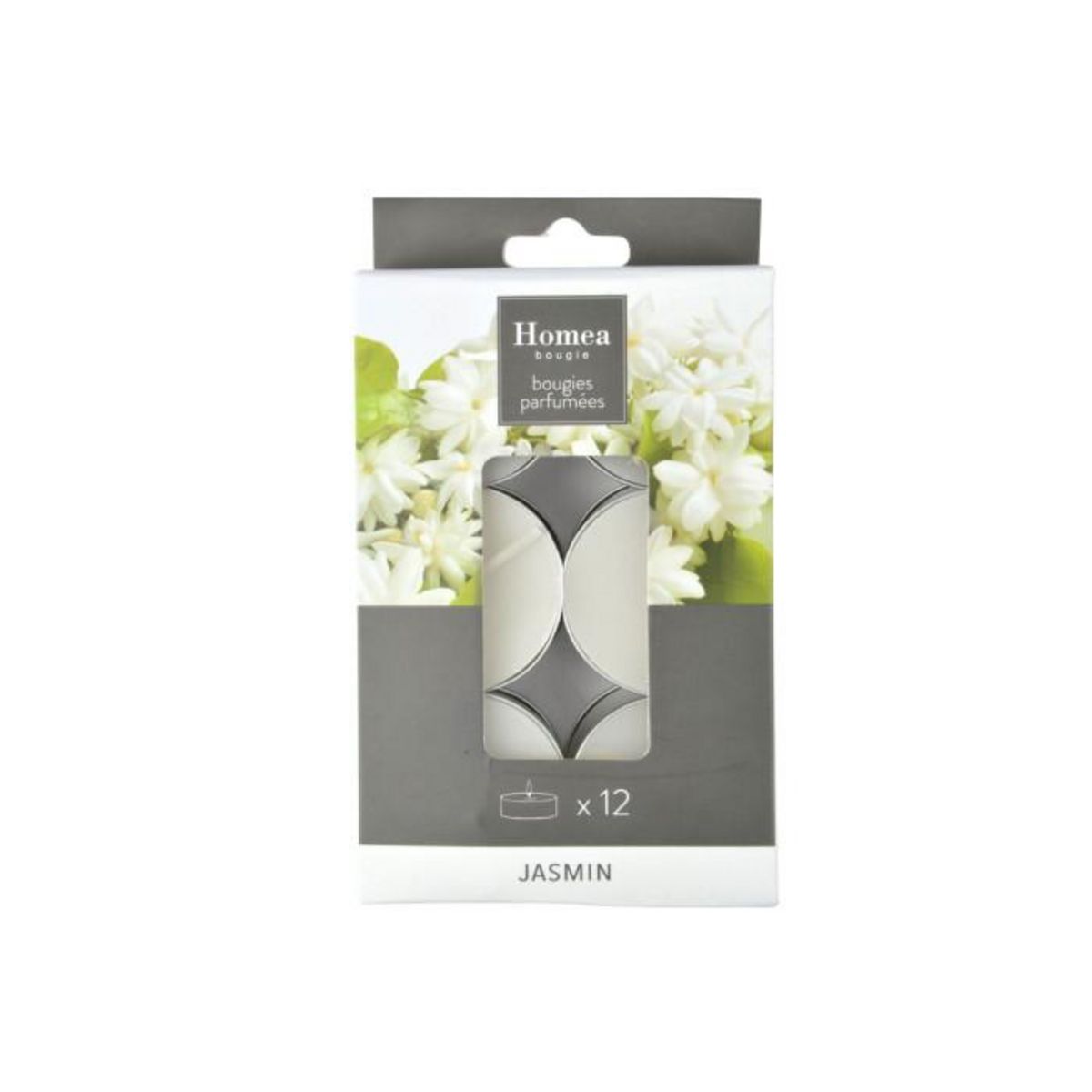 Paris Prix Lot de 12 Bougies Chauffe-Plat  Essentiel II  3,5cm Jasmin