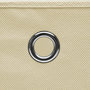 Voir la diapositive 4 : VIDAXL Boîtes de rangement 10 pcs Tissu intisse 28x28x28 cm Creme