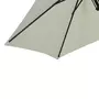 OUTSUNNY Parasol inclinable octogonal  Ø 2,65 x 2,35H m métal époxy noir polyester haute densité 180 g/m² gris clair