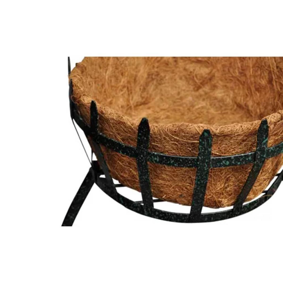 VIDAXL Panier a fleurs suspendu en fibre de coco avec LED solaire