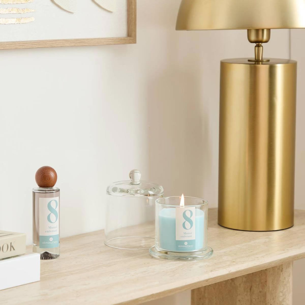 ATMOSPHERA Bougie Parfumée en Verre  Numia  240g Monoï Enivrant
