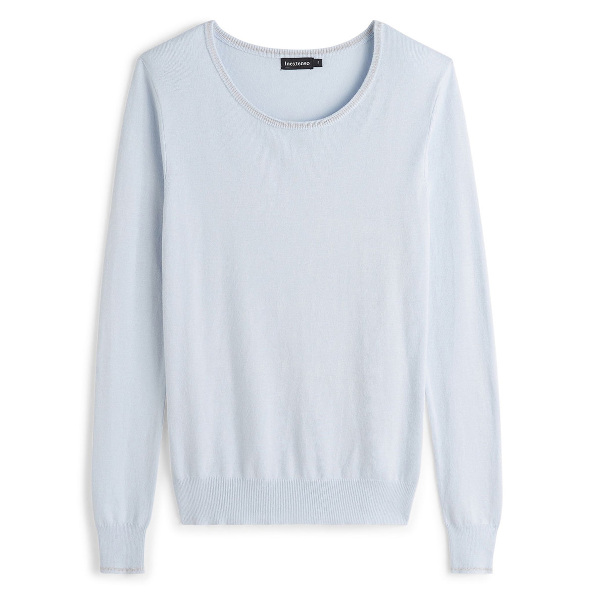 INEXTENSO Pull court col rond femme