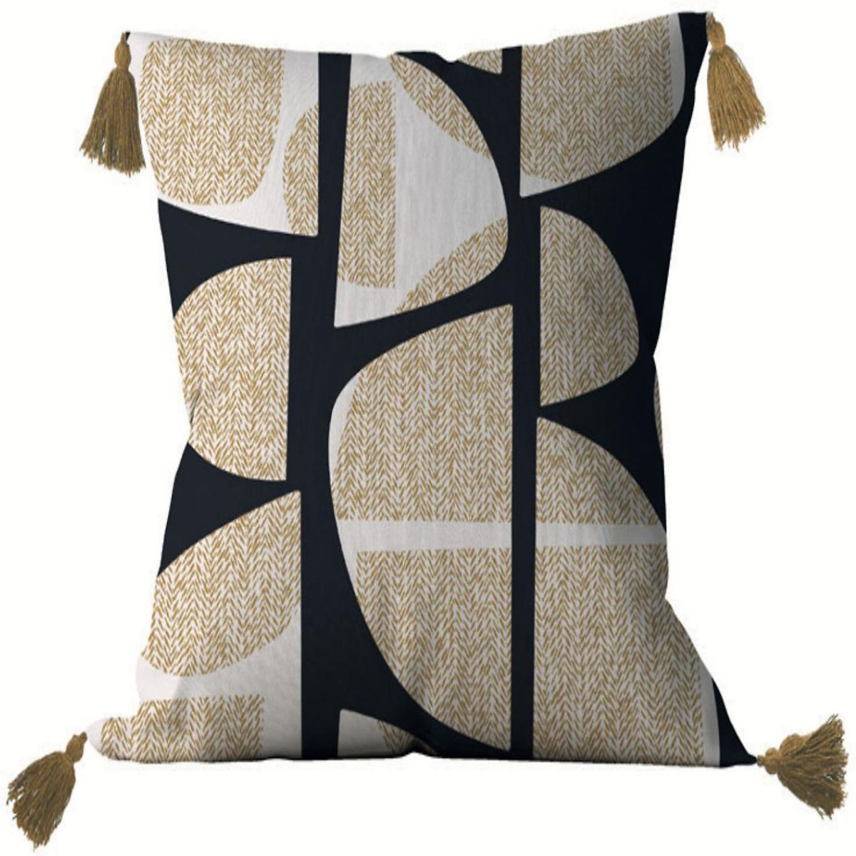 Les Ateliers du Linge Coussin imprimé polycoton nobaly réversible déhoussable